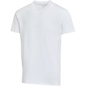 T-shirt unisexe en coton bio certifié OCS Balfour à manches courtes et col en V de 200 g/m²