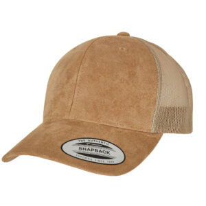 Casquette style trucker effet velours Flexfit Suede Leather Cap