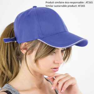 Casquette 6 pans piping réfléchissant Atlantis Headwear Reflect