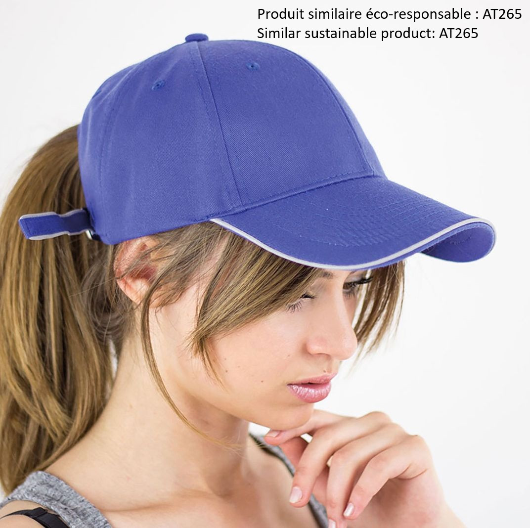 Casquette 6 pans piping réfléchissant Atlantis Headwear Reflect Casquette 6 pans piping réfléchissant Atlantis Headwear Reflect
