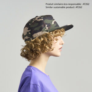 Casquette visière plate 5 pans Atlantis Headwear Snap Five