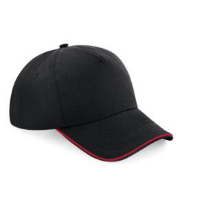 Casquette Authentic visière passepoilée Beechfield 5 Panel Cap – Piped Peak – vue 3