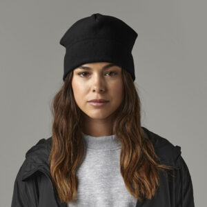 Bonnet avec zone de marquage en polyester recyclé Beechfield Recycled Fleece Pull-On Beanie
