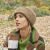 Bonnet tricoté avec zone de marquage Beechfield Chunky Knitted Patch Beanie