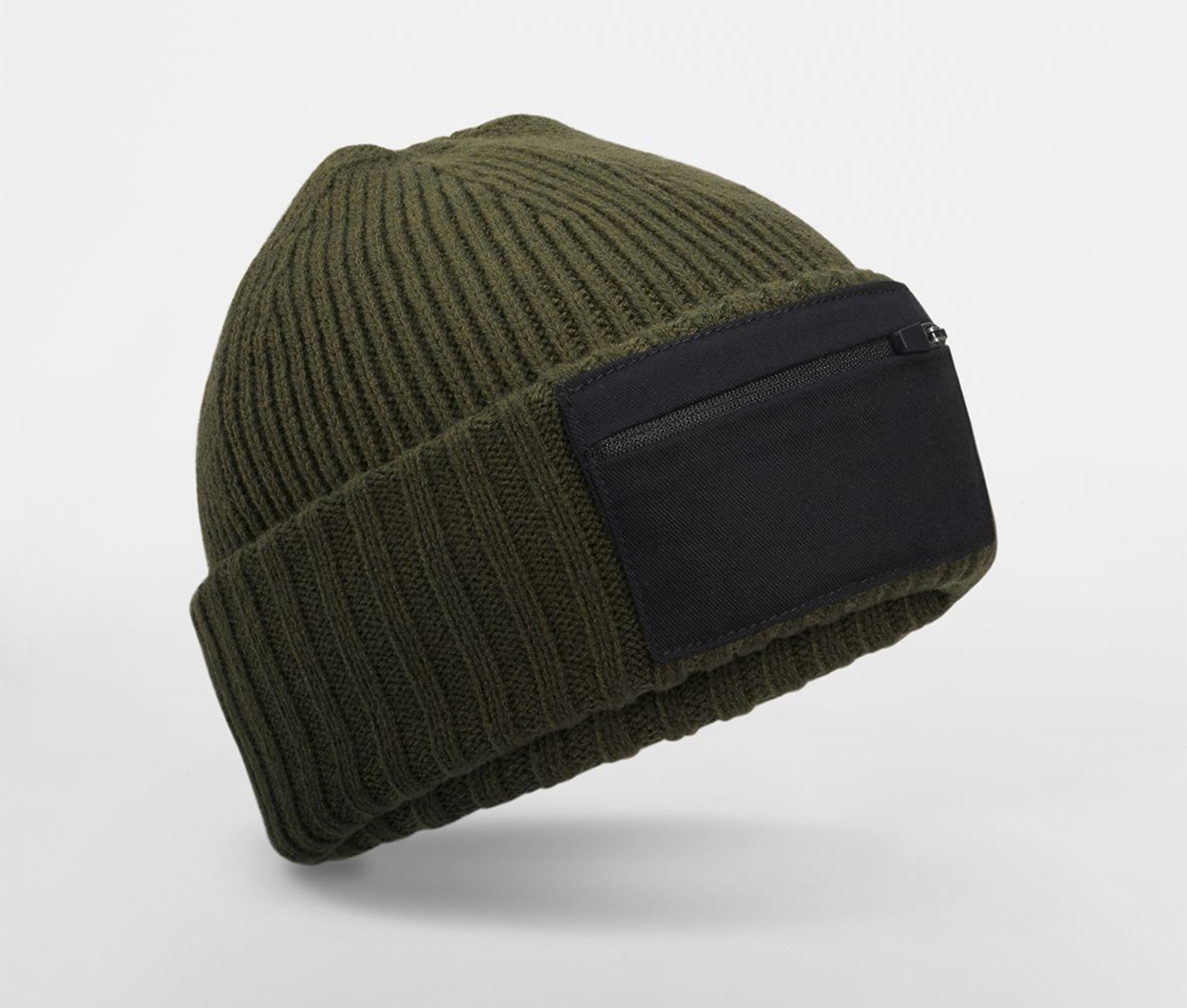 Bonnet avec poche Beechfield Zip Patch Beanie Bonnet avec poche Beechfield Zip Patch Beanie – vue 2