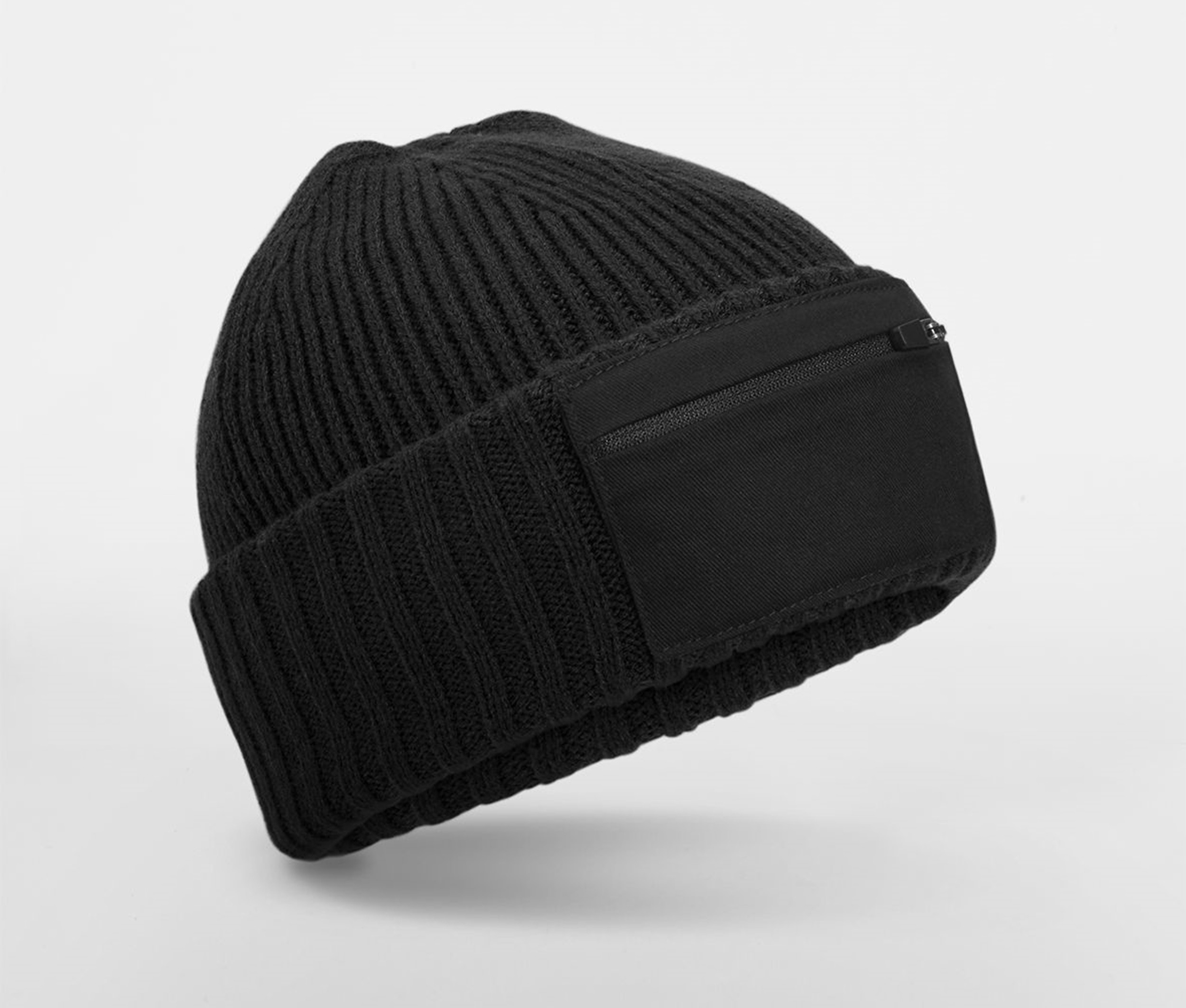 Bonnet avec poche Beechfield Zip Patch Beanie Bonnet avec poche Beechfield Zip Patch Beanie – vue 3