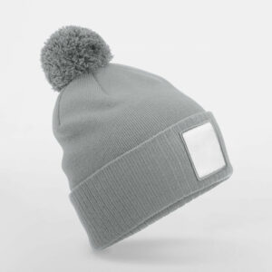 Bonnet avec pompon et patch Beechfield Appliqué Pom Beanie – vue 2