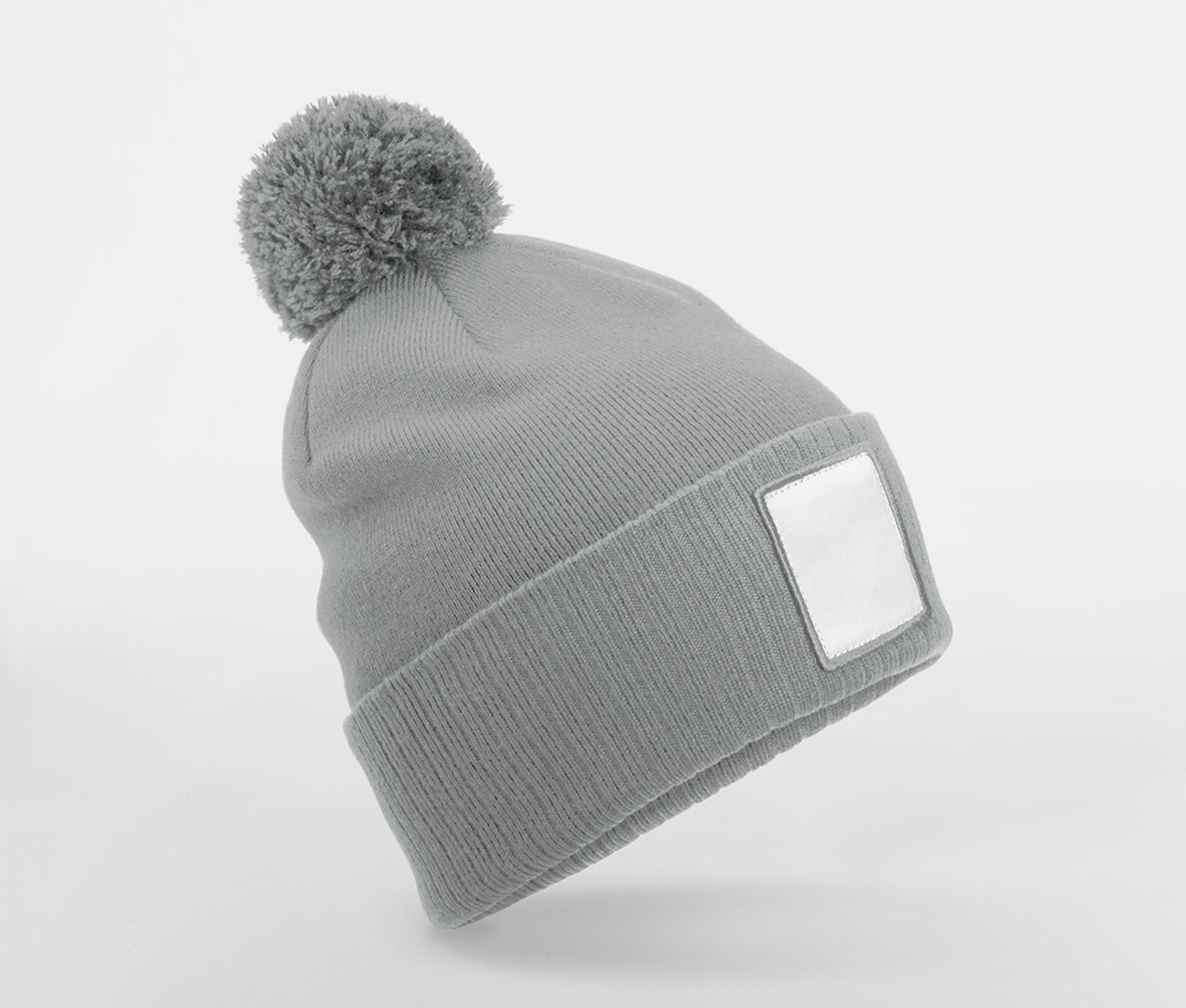 Bonnet avec pompon et patch Beechfield Appliqué Pom Beanie Bonnet avec pompon et patch Beechfield Appliqué Pom Beanie – vue 2