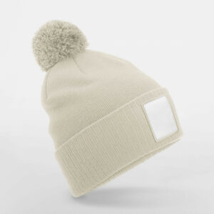 Bonnet avec pompon et patch Beechfield Appliqué Pom Beanie – vue 3
