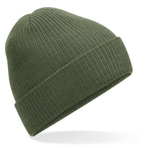 Bonnet en bord côte avec rabat Beechfield Polylana® Ribbed Beanie – vue 3
