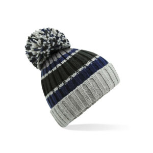 Bonnet rayé avec pompon Beechfield Hygge Striped Beanie – vue 2