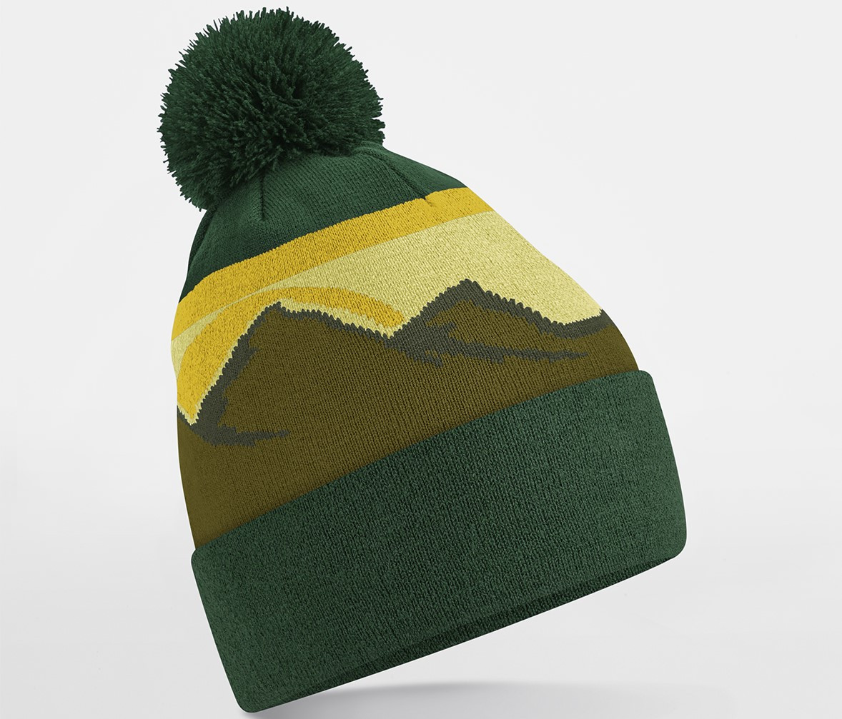 Bonnet avec pompon Mountain Peaks Beechfield Pompom Beanie Bonnet avec pompon Mountain Peaks Beechfield Pompom Beanie – vue 2