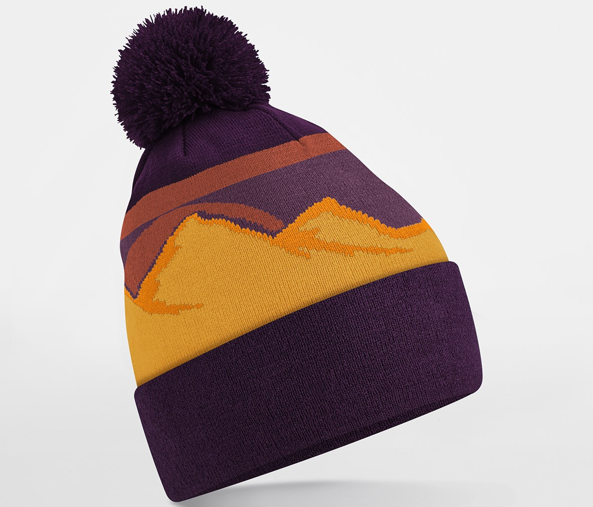 Bonnet avec pompon Mountain Peaks Beechfield Pompom Beanie Bonnet avec pompon Mountain Peaks Beechfield Pompom Beanie – vue 3