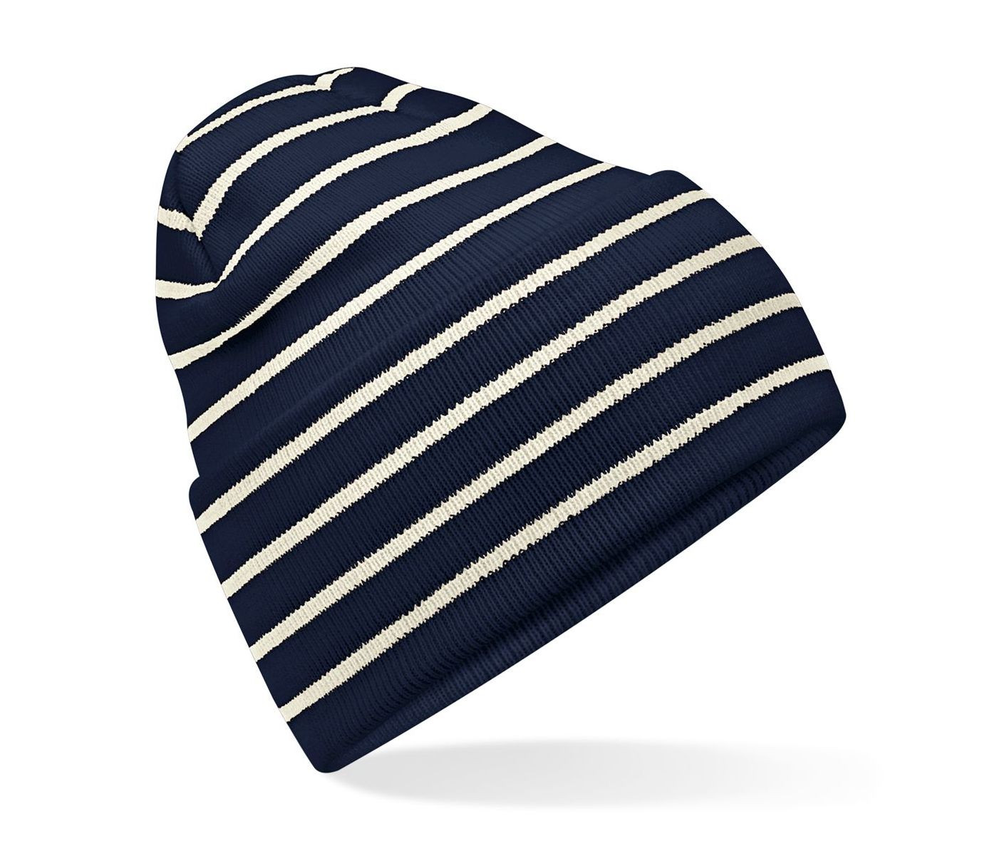 Bonnet rayé avec rabat Beechfield Original Deep Cuffed Striped Beanie Bonnet rayé avec rabat Beechfield Original Deep Cuffed Striped Beanie – vue 2