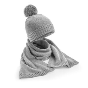 Kit bonnet et écharpe Beechfield Knitted Scarf And Beanie Gift Set – vue 3