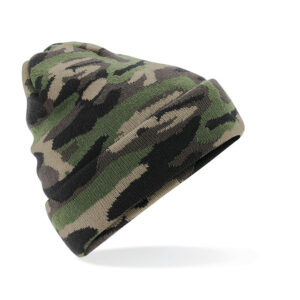 Bonnet à revers camouflage Beechfield Camo Cuffed Beanie – vue 2