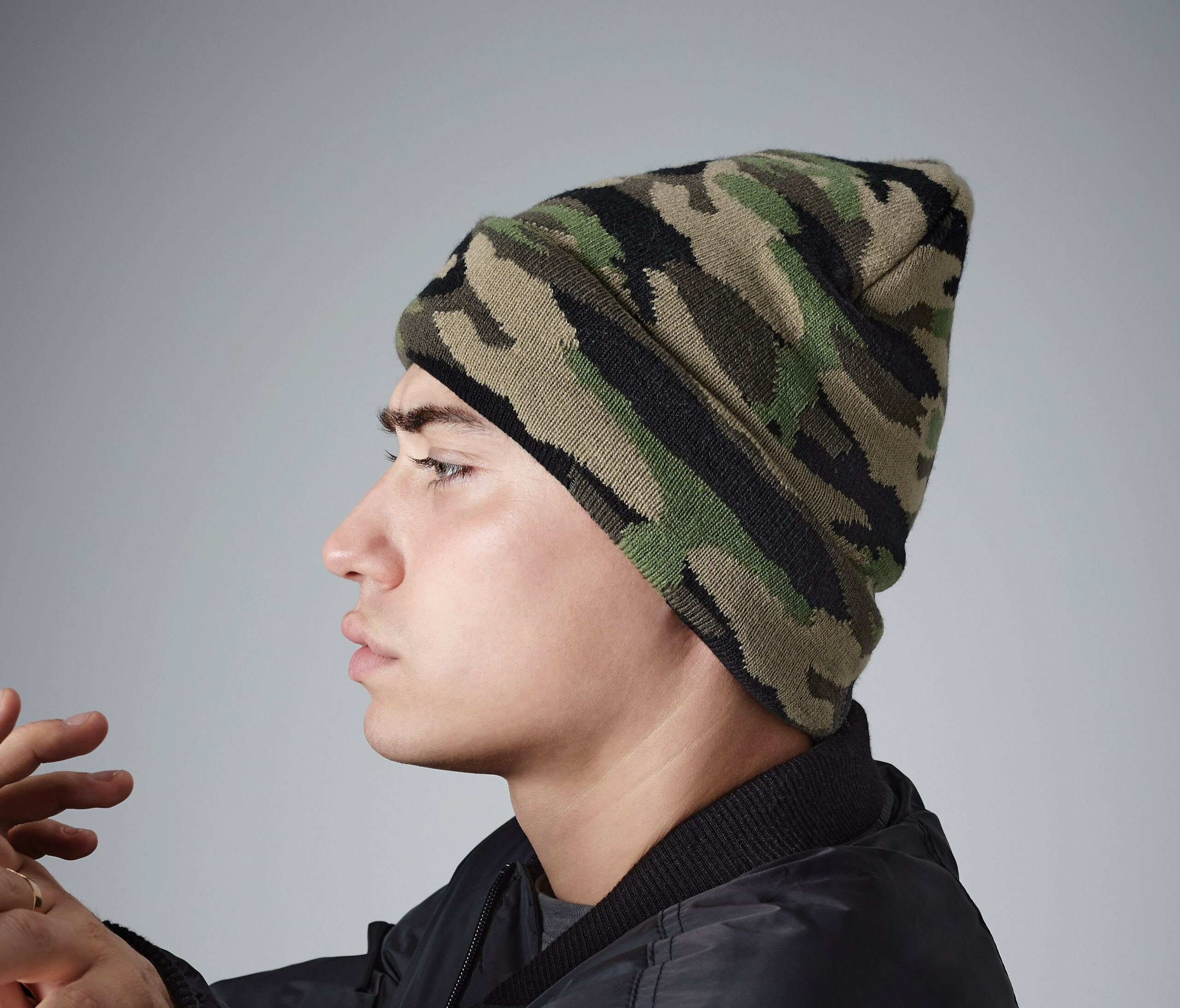 Bonnet à revers camouflage Beechfield Camo Cuffed Beanie Bonnet à revers camouflage Beechfield Camo Cuffed Beanie