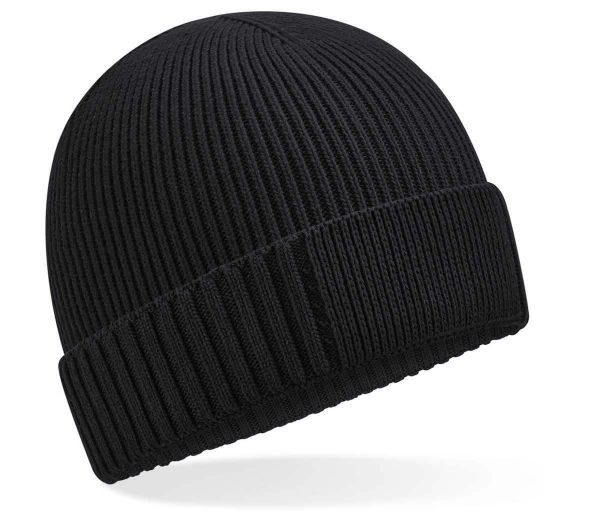 Bonnet avec rabat en coton organique Beechfield Organic Cotton Engineered Patch Beanie Bonnet avec rabat en coton organique Beechfield Organic Cotton Engineered Patch Beanie – vue 2