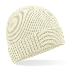 Bonnet avec rabat en coton organique Beechfield Organic Cotton Engineered Patch Beanie – vue 3