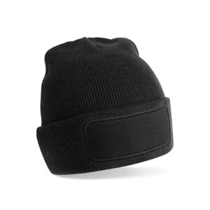 Bonnet avec empiècement en polyester recyclé Beechfield Recycled Original Patch Beanie – vue 2