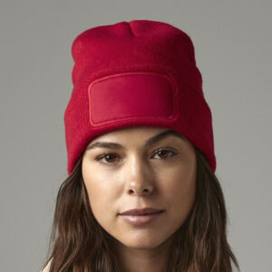 Bonnet avec zone de marquage Beechfield Original Patch Beanie