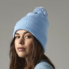 Bonnet avec pompon Beechfield Snowstar Duo Beanie