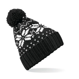 Bonnet avec pompon Beechfield Fair Isle Snowstar Beanie – vue 2