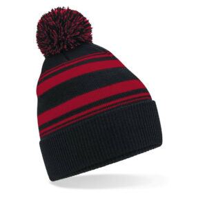 Bonnet de supporter rayé Beechfield Striped Fan Beanie – vue 2