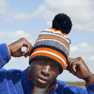 Bonnet avec pompon pour supporters Beechfield Multi-Sport Fan Beanie