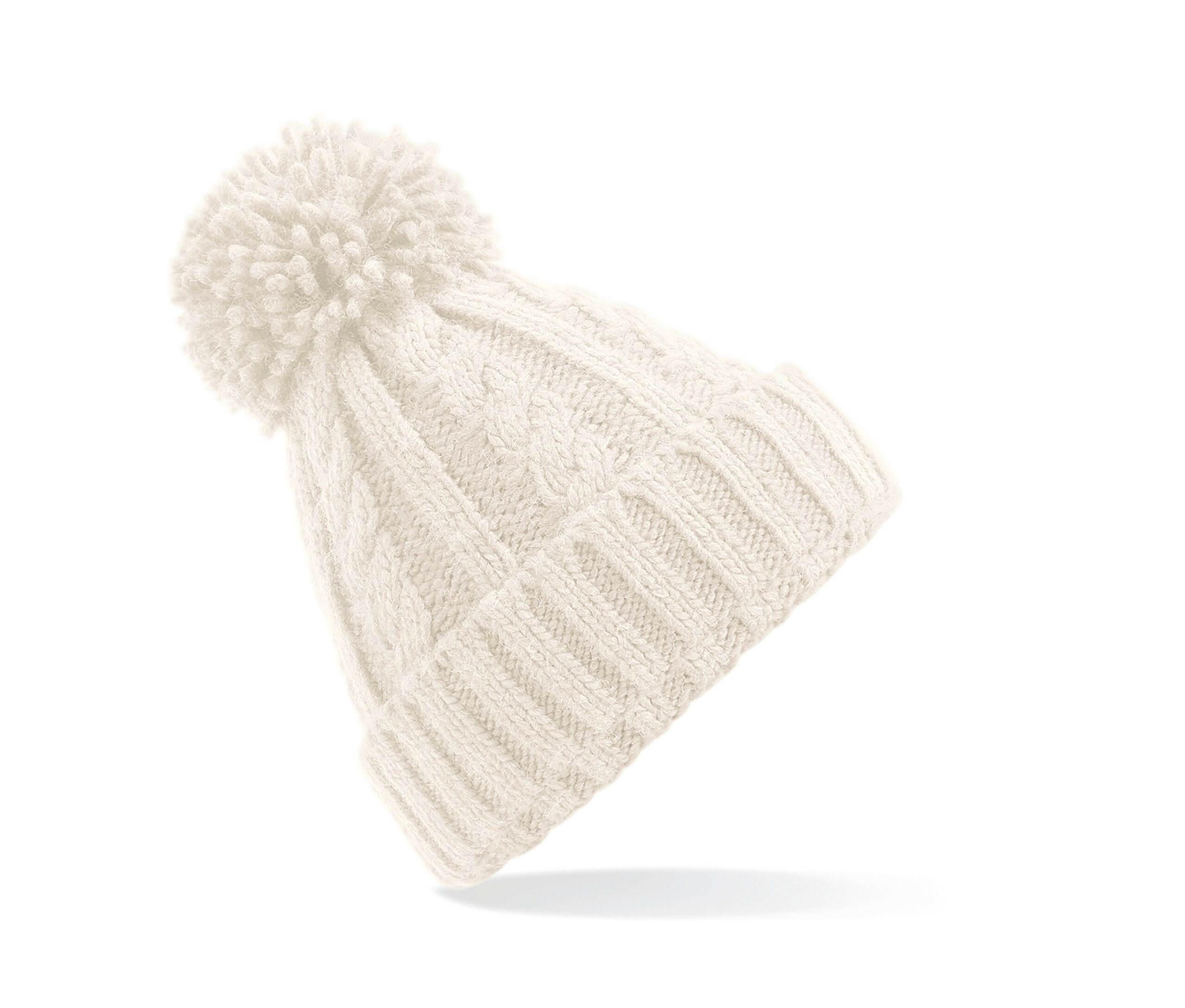 Bonnet en laine Beechfield Cable Knit Melange Beanie Bonnet en laine Beechfield Cable Knit Melange Beanie – vue 2
