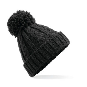 Bonnet en laine Beechfield Cable Knit Melange Beanie – vue 3