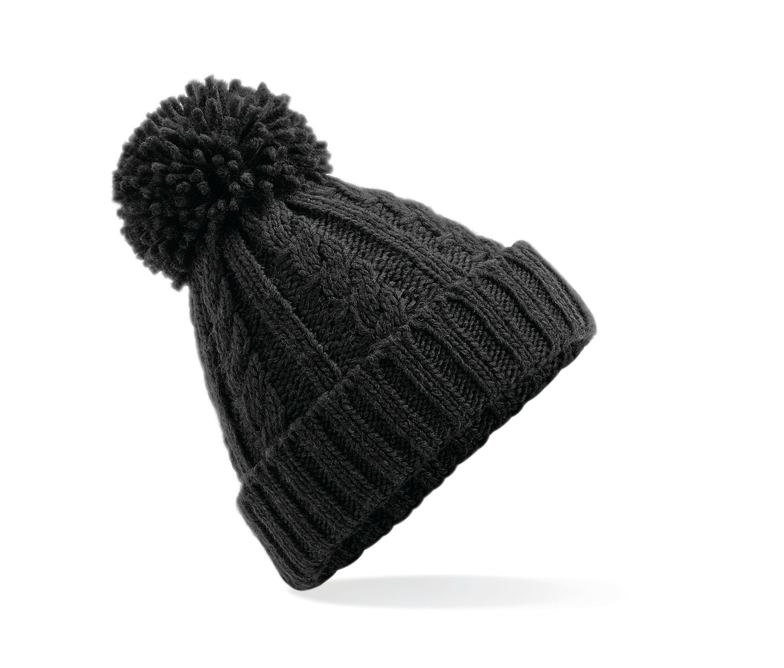 Bonnet en laine Beechfield Cable Knit Melange Beanie Bonnet en laine Beechfield Cable Knit Melange Beanie – vue 3