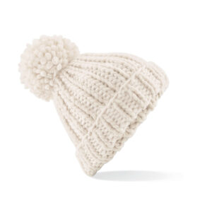 Grand bonnet tricoté main Beechfield Oversized Hand-Knitted Beanie – vue 2