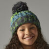 Bonnet enfant Corkscrew avec pompon Beechfield Junior Pom Beanie