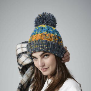 Bonnet Corkscrew avec pompon Beechfield Pom Beanie