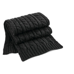 Écharpe motif torsadé Beechfield Cable Knit Melange Scarf – vue 3