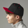 Gants Casquette 5 pans avec visière contrastée Beechfield 5 Panel Contrast Snapback