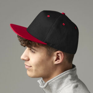 Gants Casquette 5 pans avec visière contrastée Beechfield 5 Panel Contrast Snapback