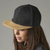 Casquette visière aspect daim Beechfield Suede Peak Snapback