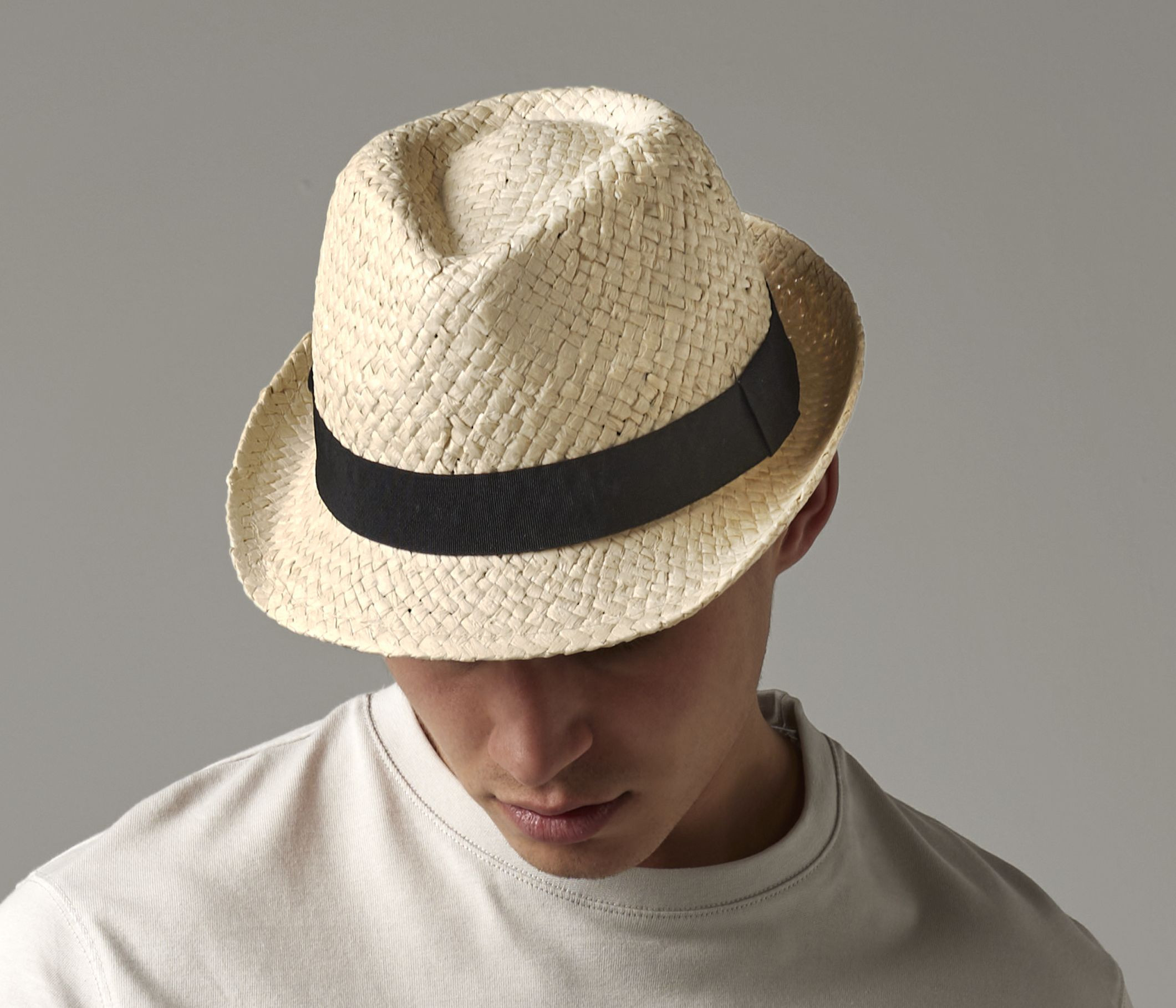 Casquette Chapeau de paille Beechfield Festival Trilby Casquette Chapeau de paille Beechfield Festival Trilby