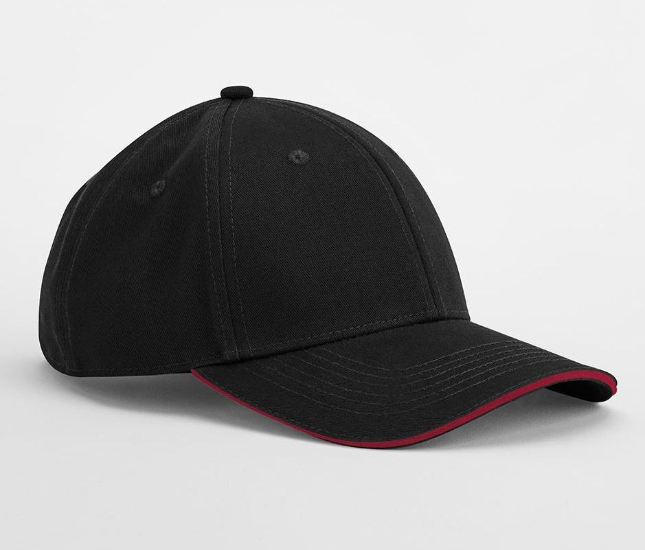 Casquette en coton organique avec liseré Beechfield Earthaware® Classic Organic Cotton 6 Panel Cap – Sandwich Peak Casquette en coton organique avec liseré Beechfield Earthaware® Classic Organic Cotton 6 Panel Cap – Sandwich Peak – vue 2