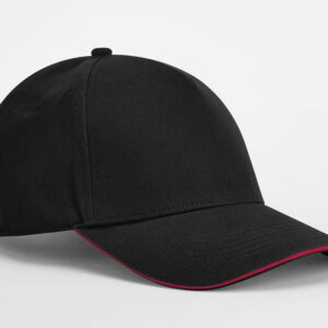 Casquette en coton organique avec liseré Beechfield Earthaware® Classic Organic Cotton 5 Panel Cap – Sandwich Peak – vue 2