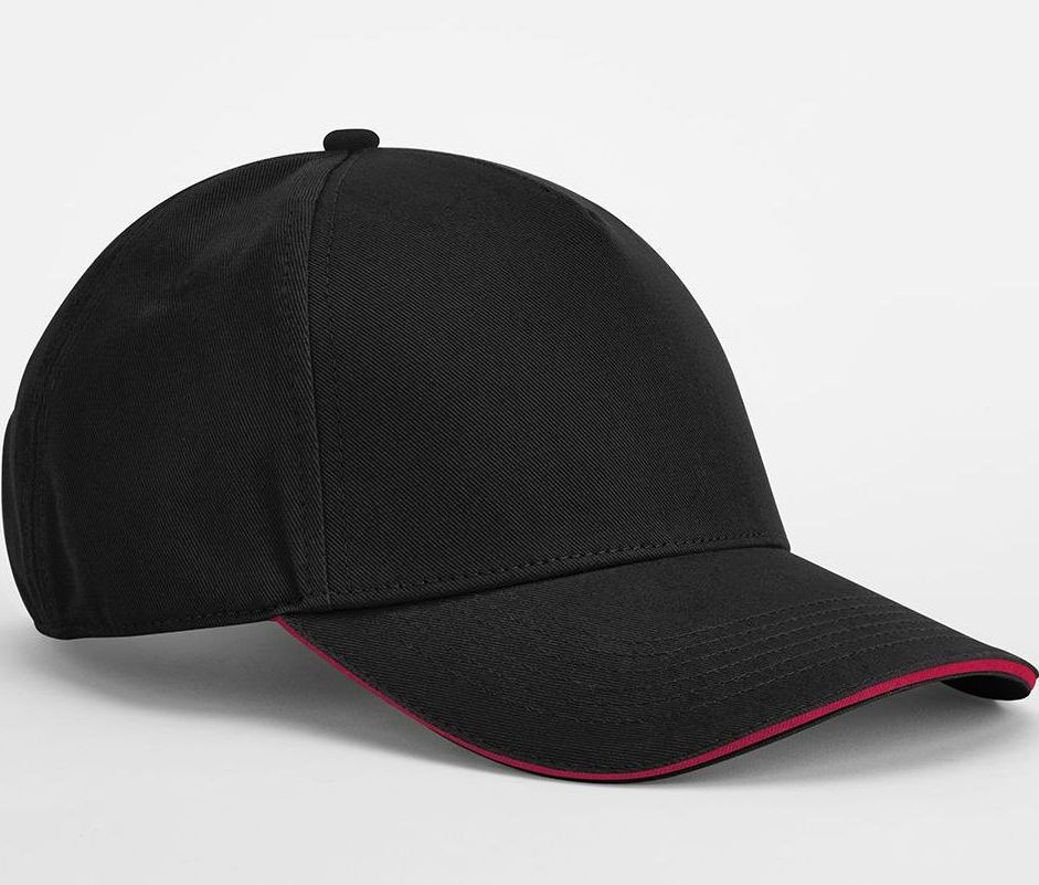 Casquette en coton organique avec liseré Beechfield Earthaware® Classic Organic Cotton 5 Panel Cap – Sandwich Peak Casquette en coton organique avec liseré Beechfield Earthaware® Classic Organic Cotton 5 Panel Cap – Sandwich Peak – vue 2