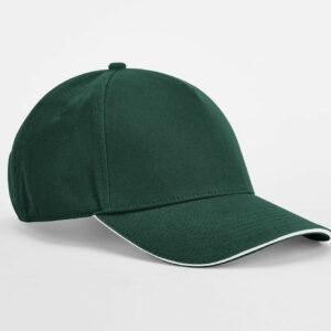 Casquette en coton organique avec liseré Beechfield Earthaware® Classic Organic Cotton 5 Panel Cap – Sandwich Peak – vue 3