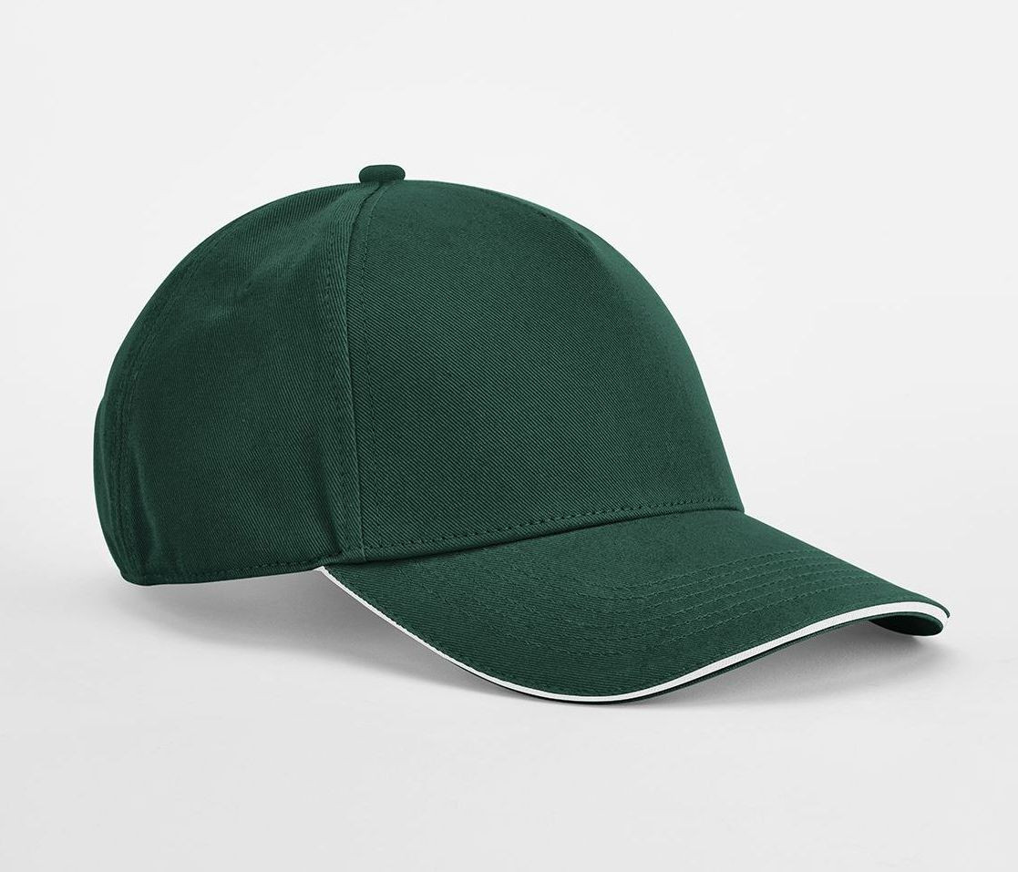 Casquette en coton organique avec liseré Beechfield Earthaware® Classic Organic Cotton 5 Panel Cap – Sandwich Peak Casquette en coton organique avec liseré Beechfield Earthaware® Classic Organic Cotton 5 Panel Cap – Sandwich Peak – vue 3