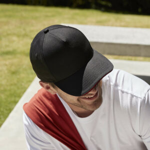 Casquette en coton organique avec liseré Beechfield Earthaware® Classic Organic Cotton 5 Panel Cap – Sandwich Peak