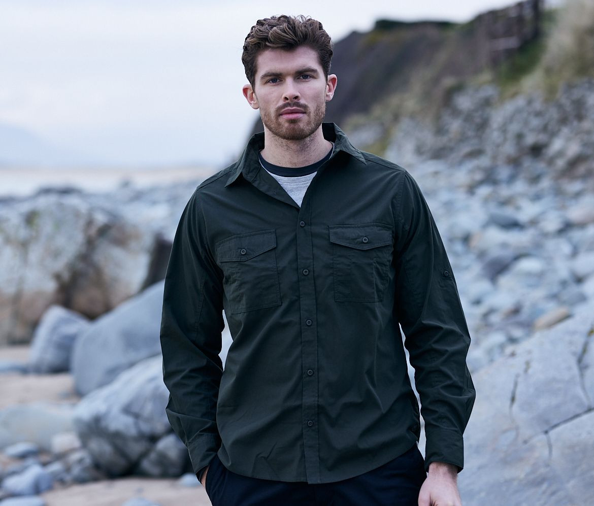 Vêtement de travail Chemise manches longues en polyester recyclé Craghoppers Expert Kiwi Long Sleeved Shirt Vêtement de travail Chemise manches longues en polyester recyclé Craghoppers Expert Kiwi Long Sleeved Shirt