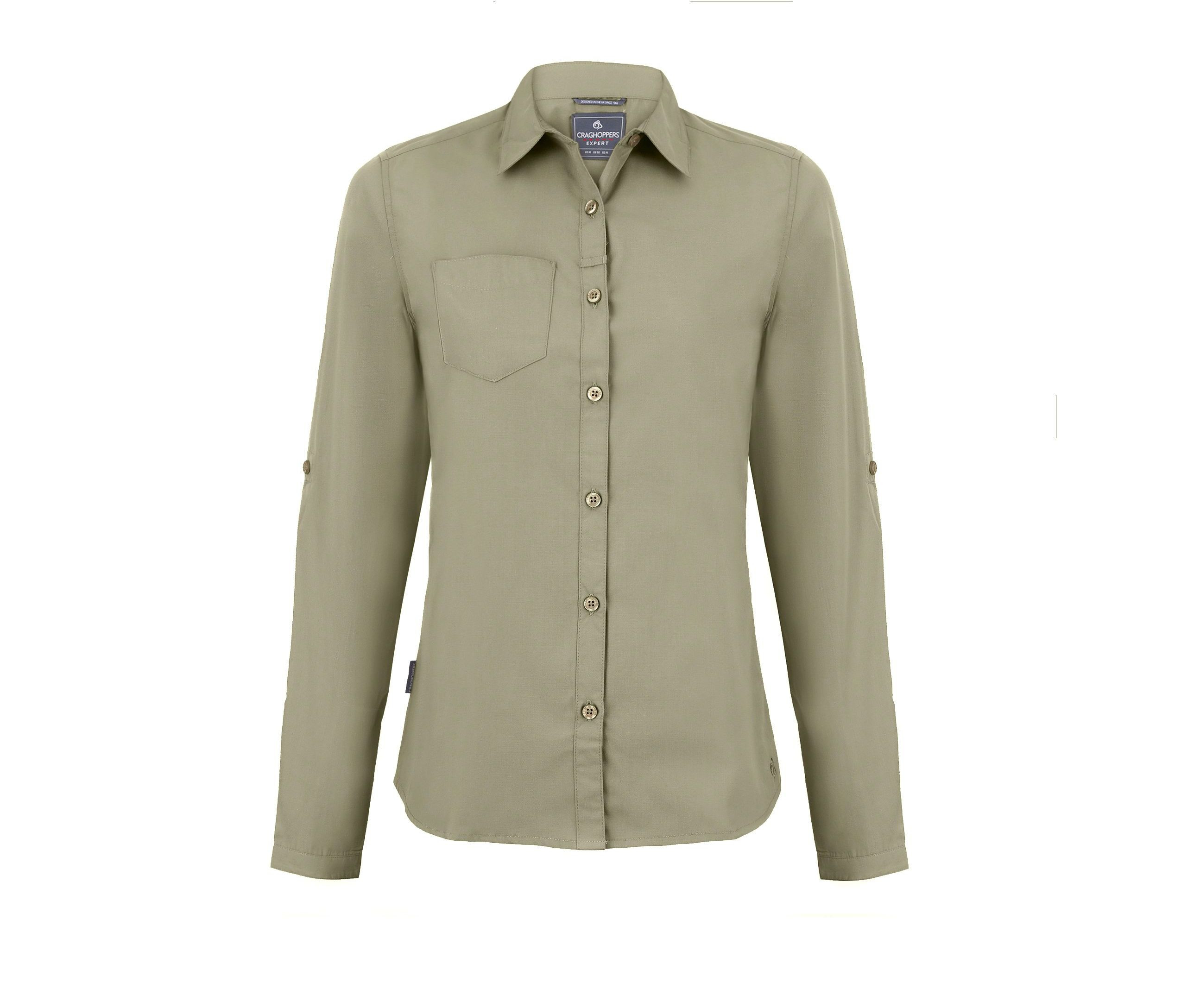 Vêtement de travail Chemise manches longues en polyester recyclé femme Craghoppers Expert Womens Kiwi Long Sleeved Shirt Vêtement de travail Chemise manches longues en polyester recyclé femme Craghoppers Expert Womens Kiwi Long Sleeved Shirt – vue 2