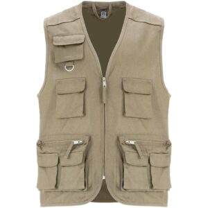 Gilet de travail multi-poches à col en V Venera de 200 g/m2