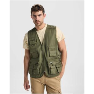 Gilet de travail multi-poches à col en V Venera de 200 g/m2 – vue 2